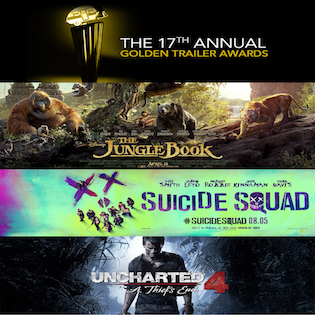 The Hit House, Golden Trailer Awards, Jungle Book, Suicide Squad, Uncharted 4