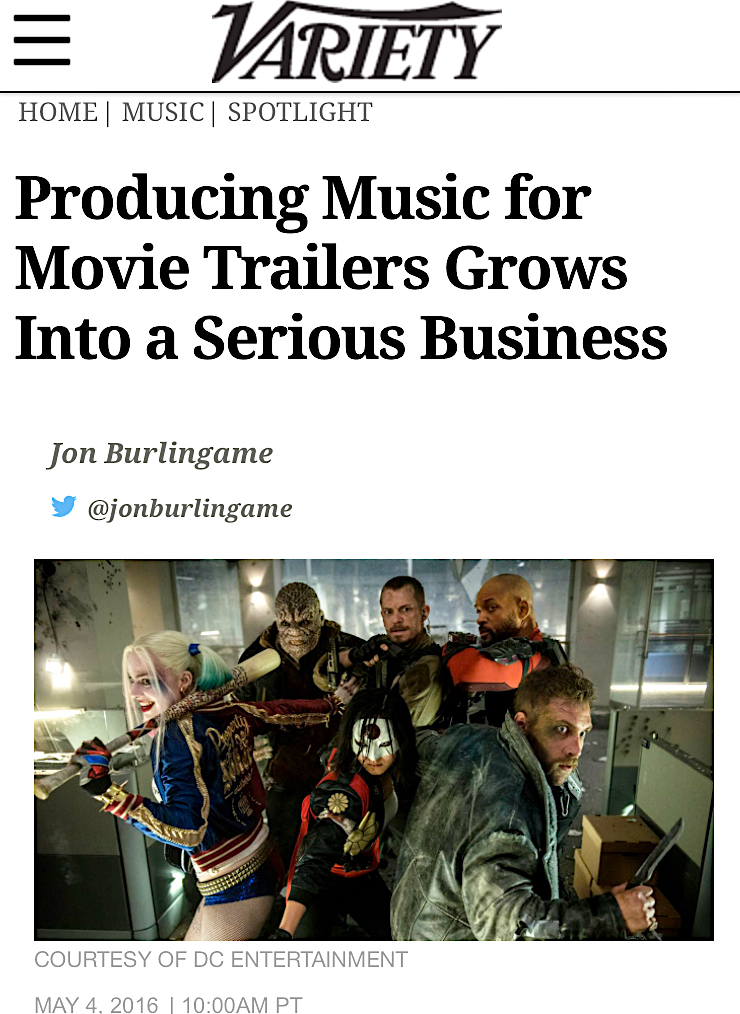 Variety Reports on Trailer Music and The Hit House's Views