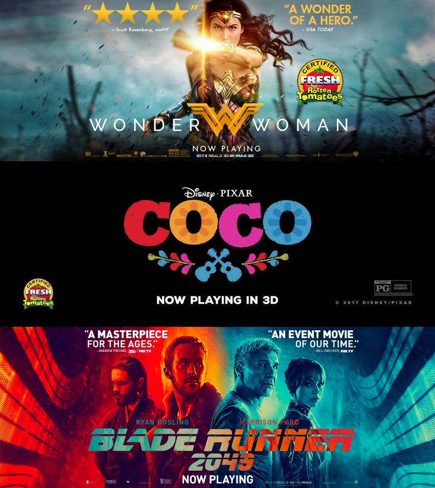 Trailer music by The Hit House in campaigns for "Coco," "Blade Runner 2049," & "Wonder Woman," winners in 2018's Critic's Choice Awards